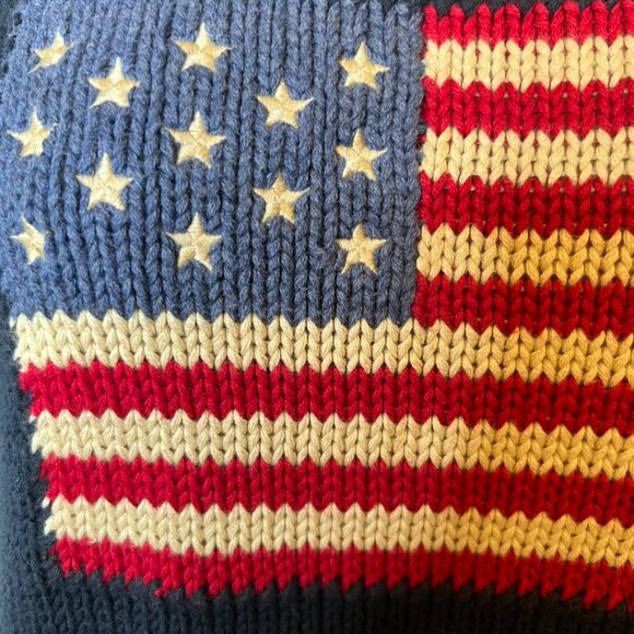 Ralph Lauren Navy Knit American Flag Sweater (S) 🇺🇸 - Picture 5 of 9